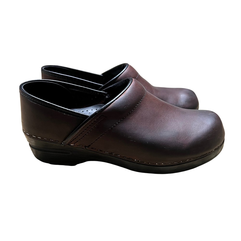 Dansko Professional Espresso Brown Leather Clogs Women 39 EU 8.5 Workwear Nurse